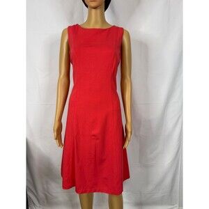 Talbot's Rayon Stretch Summer Dress Size 6 Petite Coral Orange